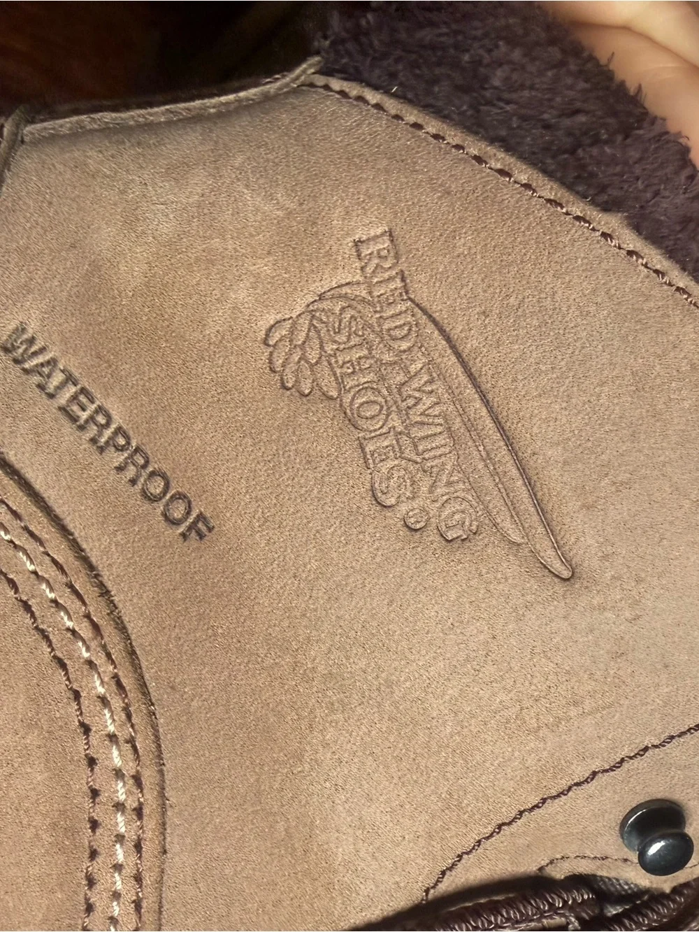 Men's Brown Moc Toe Work Boots - Rugged Waterproof Comfort Red Wind